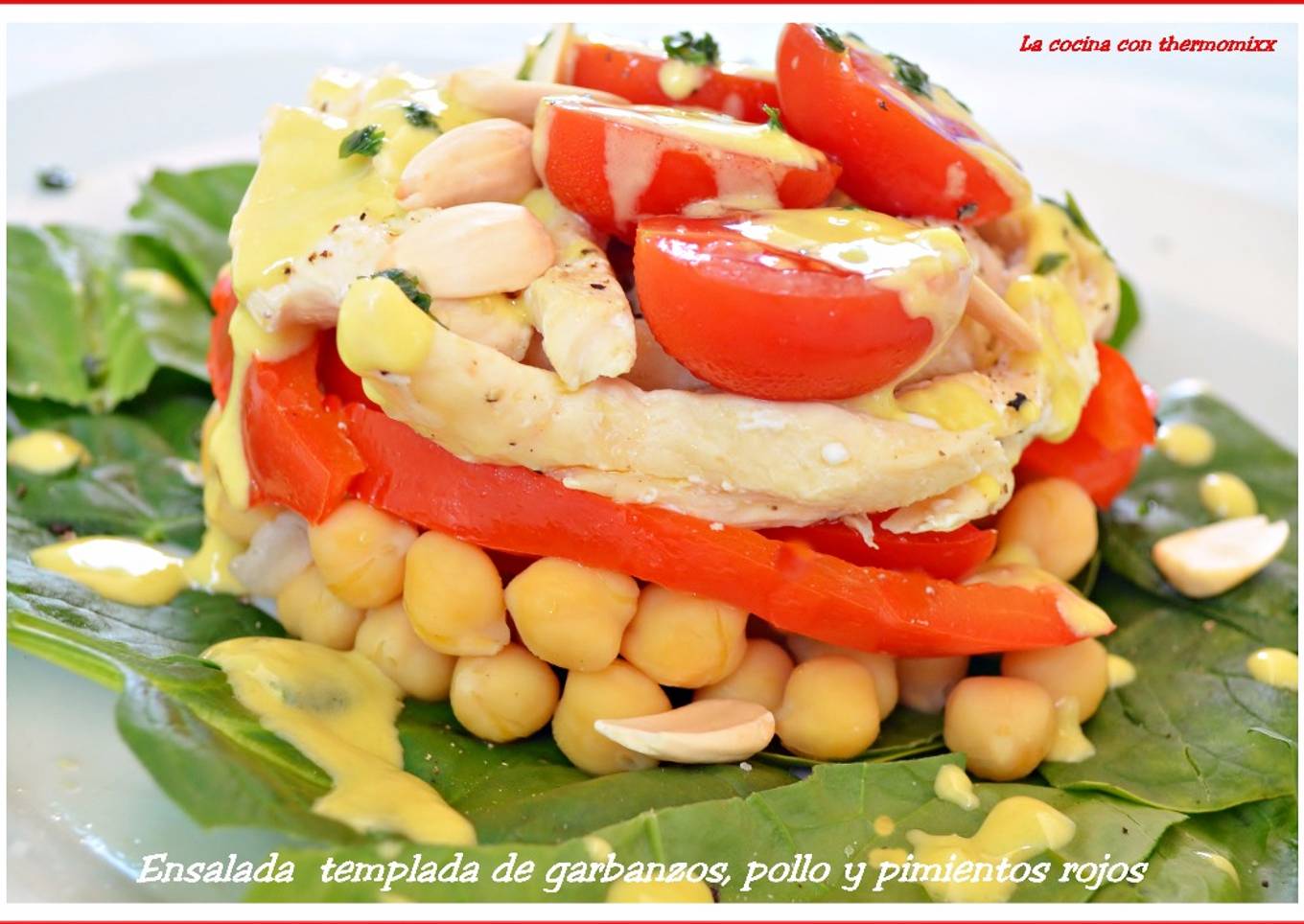 Ensalada templada de garbanzos. (Thermomix)