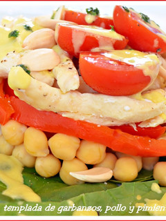 Una foto de Ensalada templada de garbanzos. (Thermomix)