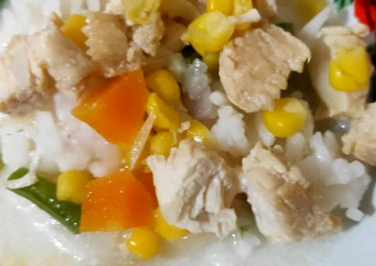Bagaimana Menyiapkan Day. 171 Nasi Sayur Lodeh Ayam (11 month+), Menggugah Selera