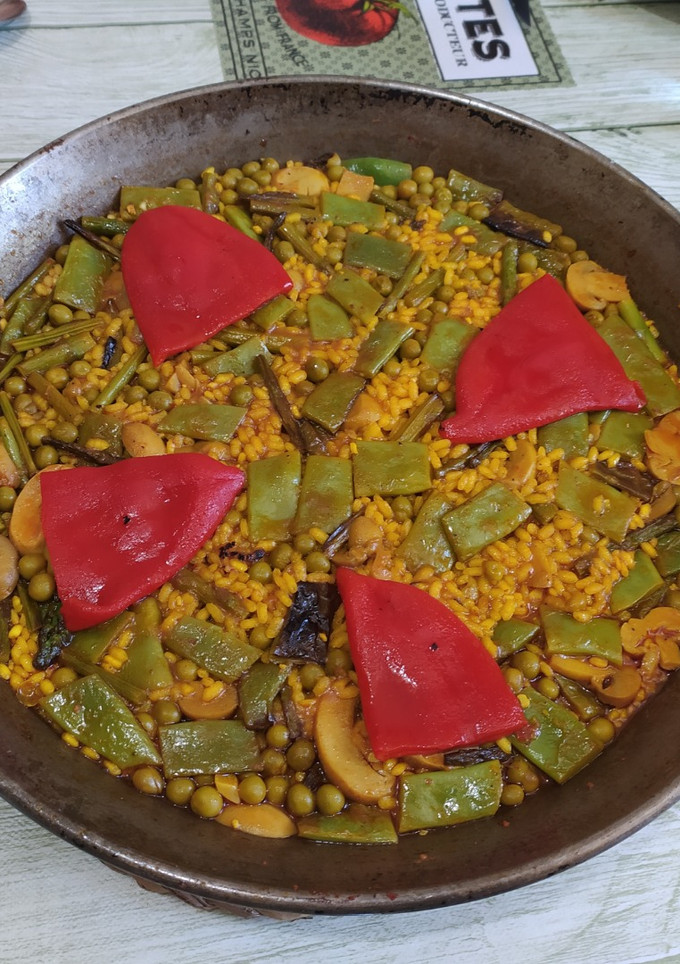 Una foto de Paella vegana