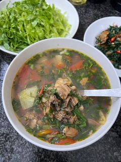 Hình của món Trai Nấu Riêu.