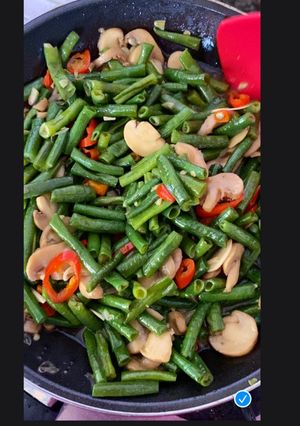 Foto resep Tumis Kacang Panjang Jamur Kancing