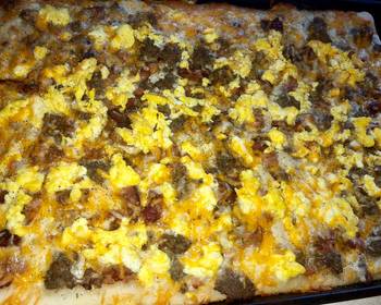 Fast Cooking Methods Breakfast pizza Savory Delicious