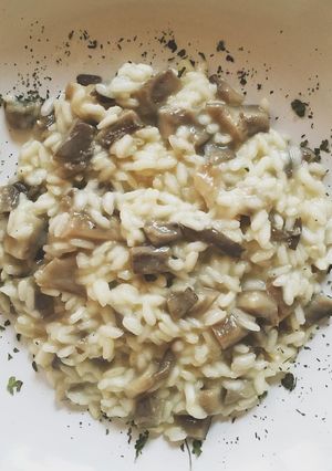Foto di Risotto all'onda ai funghi e menta