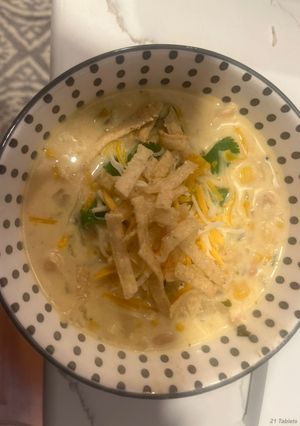 A picture of White chicken chili 🌶️.