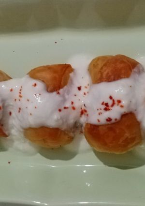 O poză a rețetei Klepe cu carne tocată la cuptor.