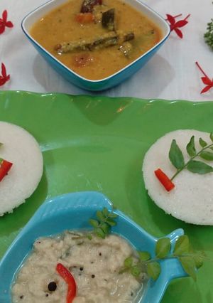 A picture of South Indian food.