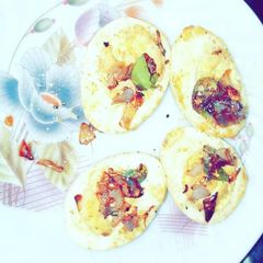 A picture of Boiled Fried Eggs.