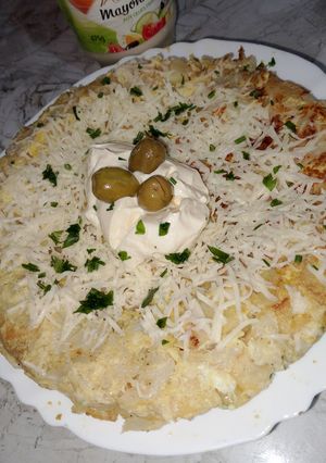 صورة لوصفة 🧀 شيفلور وبطاطا بالبيض والجبن