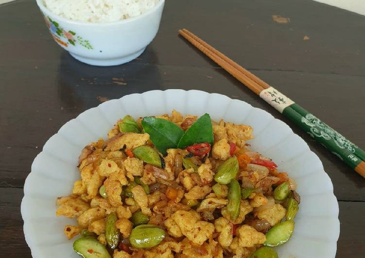 Orak Arik Telur Pete Pedas