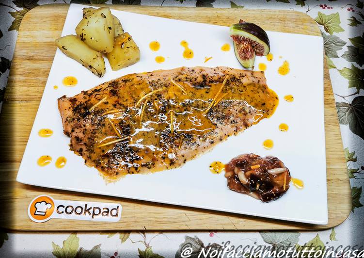 Filetto di Trota Sous-Vide con Chutney di Fichi