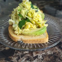 A picture of Fluffy Broccoli Slaw Omelette.