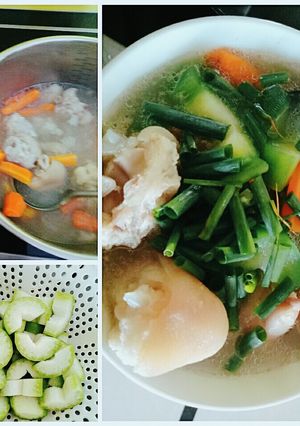 Hình của món Canh chân giò bí xanh.