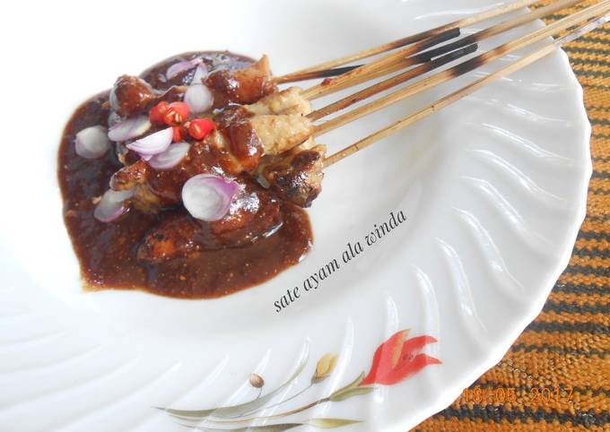 Resep: Sate ayam bumbu kacang mix kecap Untuk Pemula