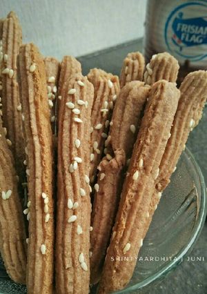 Foto resep Semprit susu wijen