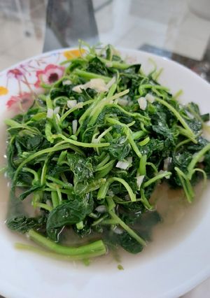 Foto resep Sigeumchi-namul Banchan Side dish korea Bayam Tumis Minyak Wijen