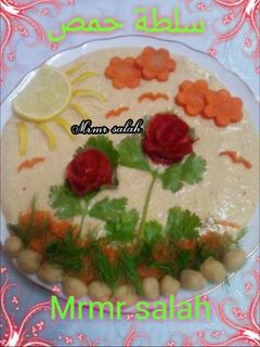 صورة لوصفة سلطة الحمص🌷