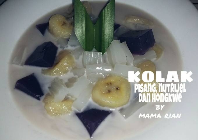 Kolak isi pisang, nutrijell dan hongkwe