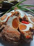 Pepes daging sapi telur asin