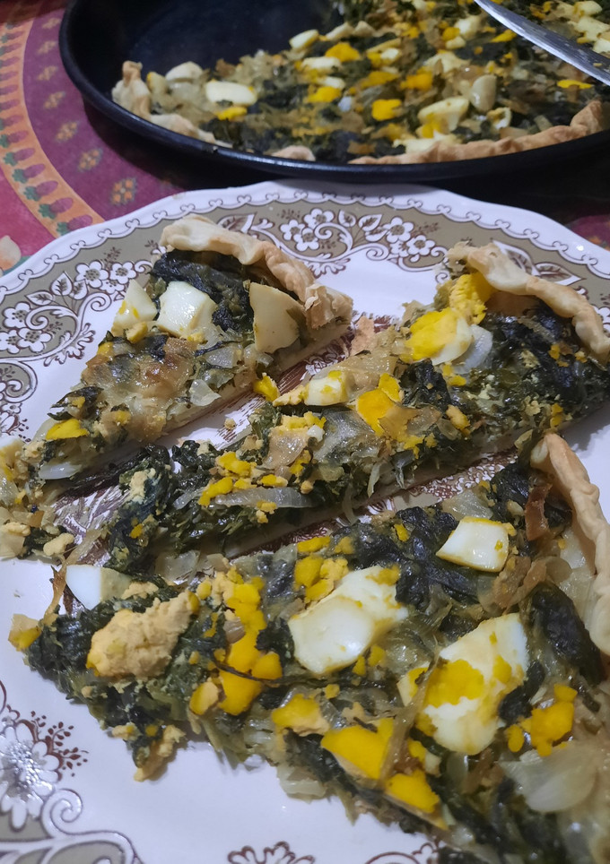 Una foto de Tarta con espinacas