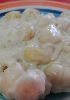 Una foto de Gnocchi al roquefort