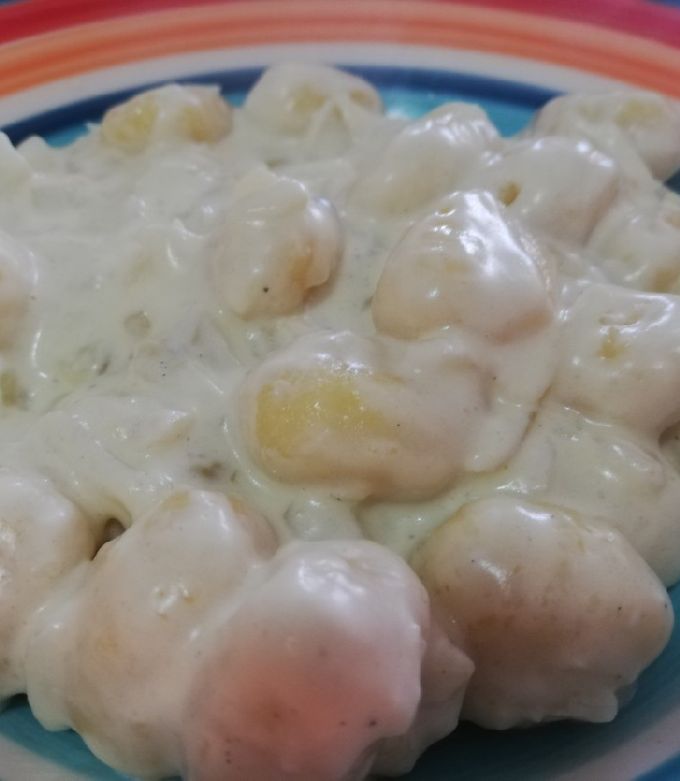 Una foto de Gnocchi al roquefort