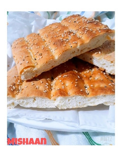 عکسی از دستور نان بربری خانگی