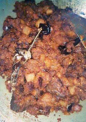 Foto resep 4. Rendang daging dengan ubi pedas mantap