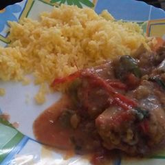 A picture of Tumeric rice & chicken stew# 4 weeks challenge #.