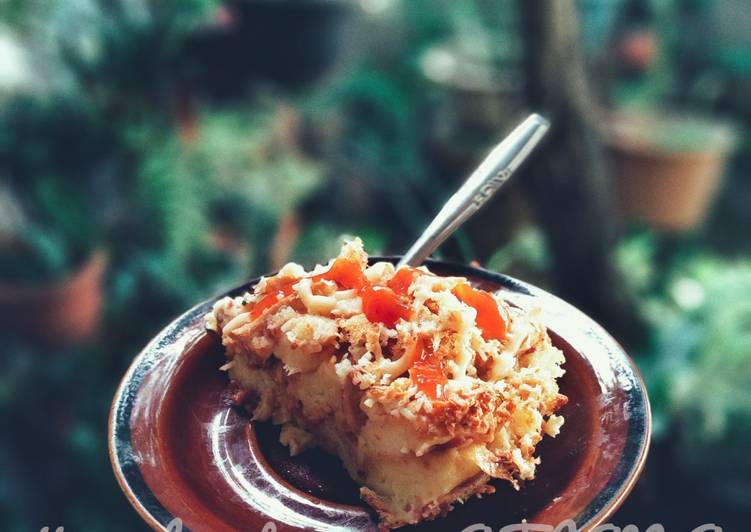 Puding Roti Gurih Panggang (savory bread pudding)