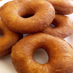 A picture of Passion flavored doughnuts.