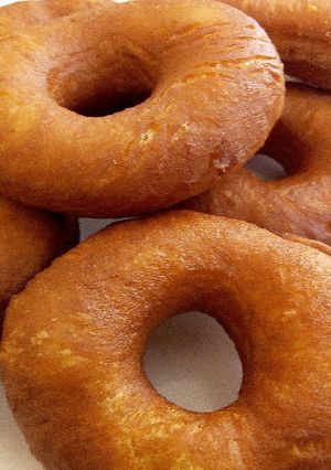 A picture of Passion flavored doughnuts.