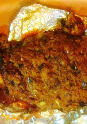 A picture of Meen pollichathu (fish roasted in spices).