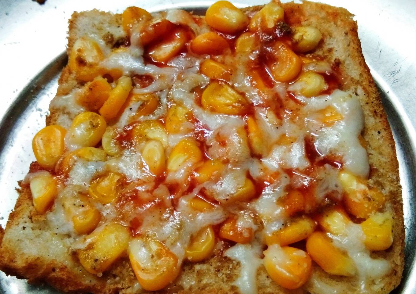 Open Corn Bread Sandwich