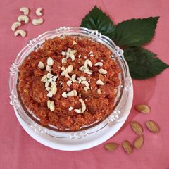 A picture of Gajar (carrot) halwa (without khoya).