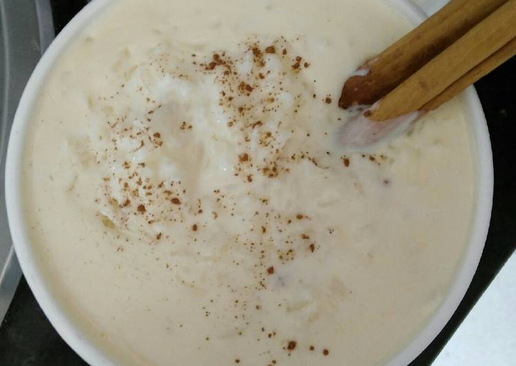 Arroz con leche y nata