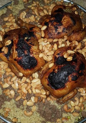 صورة لوصفة الاوزي بالدجاج المحشي