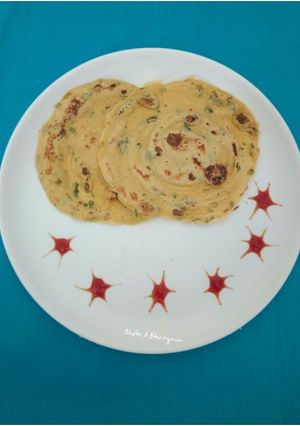 A picture of Gram flour chilla.