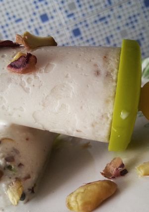 A picture of Pista Almond Kulfi.