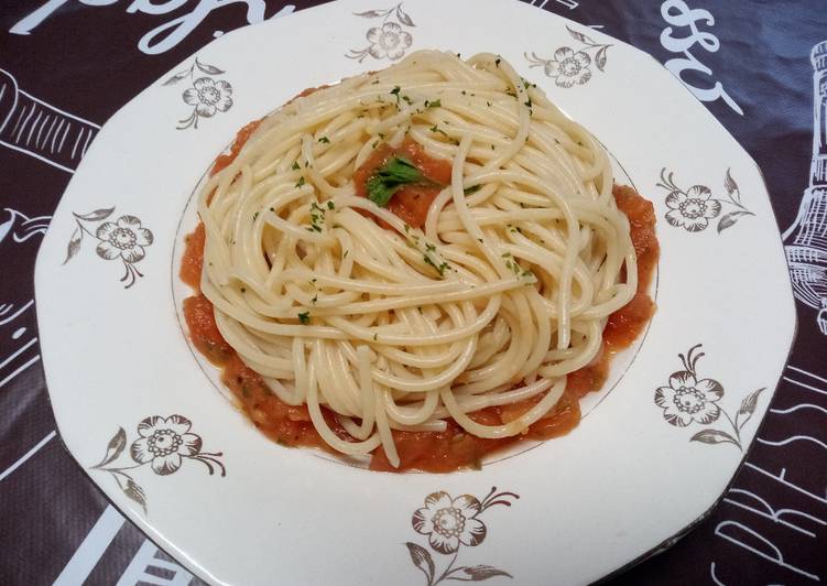 Spaghettis aux herbes