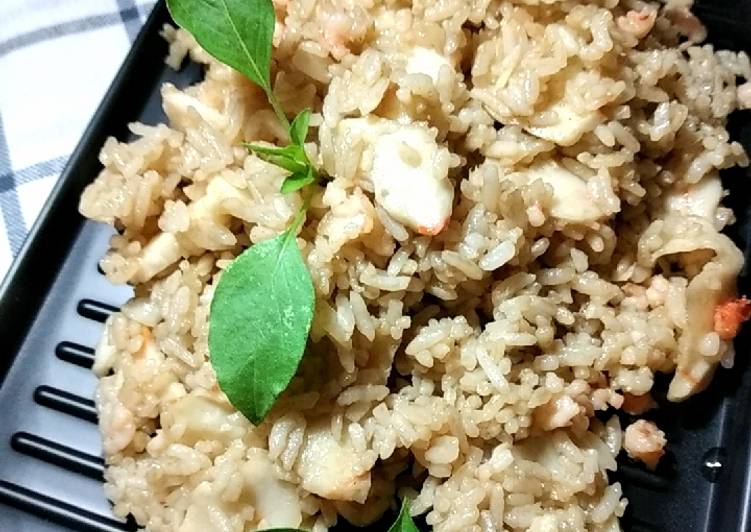 Bahan memasak Nasi Goreng Seafood, Enak Banget
