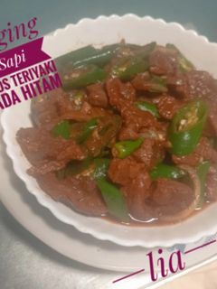 Foto resep Daging Sapi Saos Teriyaki Lada Hitam