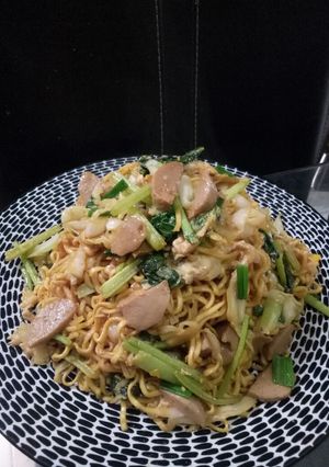 Foto resep Mie goreng telur bakso