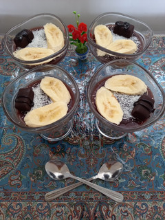 عکسی از دستور پودینگ شکلاتی