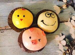 Hình của món Bánh bao nhân sữa phô mai cho bé.