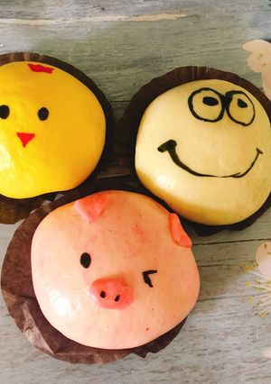 Hình của món Bánh bao nhân sữa phô mai cho bé.