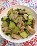 Cucumber Sautted with Minced Fish