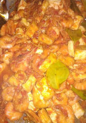 Foto resep Udang + Tahu Cabe
