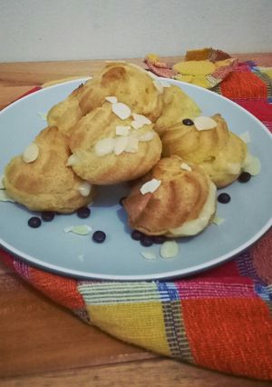 Foto resep Kue soes isi vla vanilla & keju