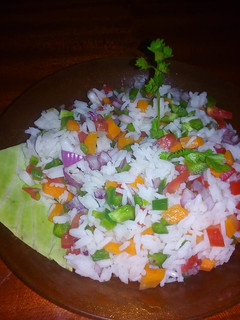 A picture of Rice Salad #4WeeksChallenge #CharityRecipe.